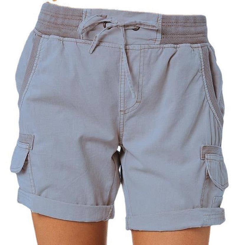 Cheky - Women's Casual High Waist Cargo Shorts