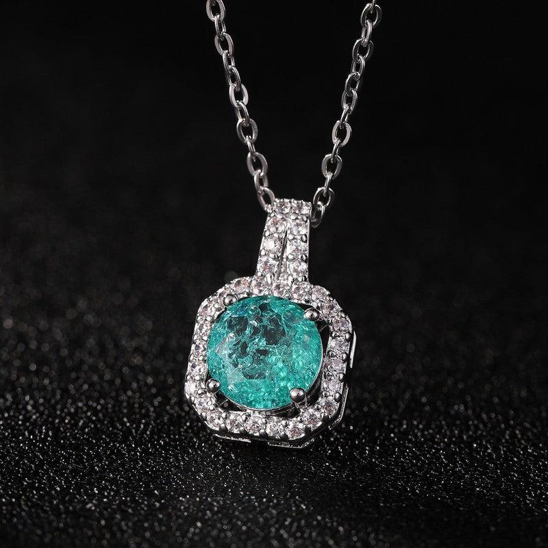 Cheky - Perfume Bottle Pendant Necklace Women's Full Diamond