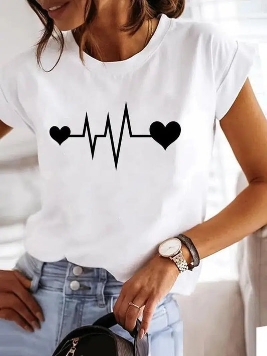 Cheky - Cute Love Graphic Shirt