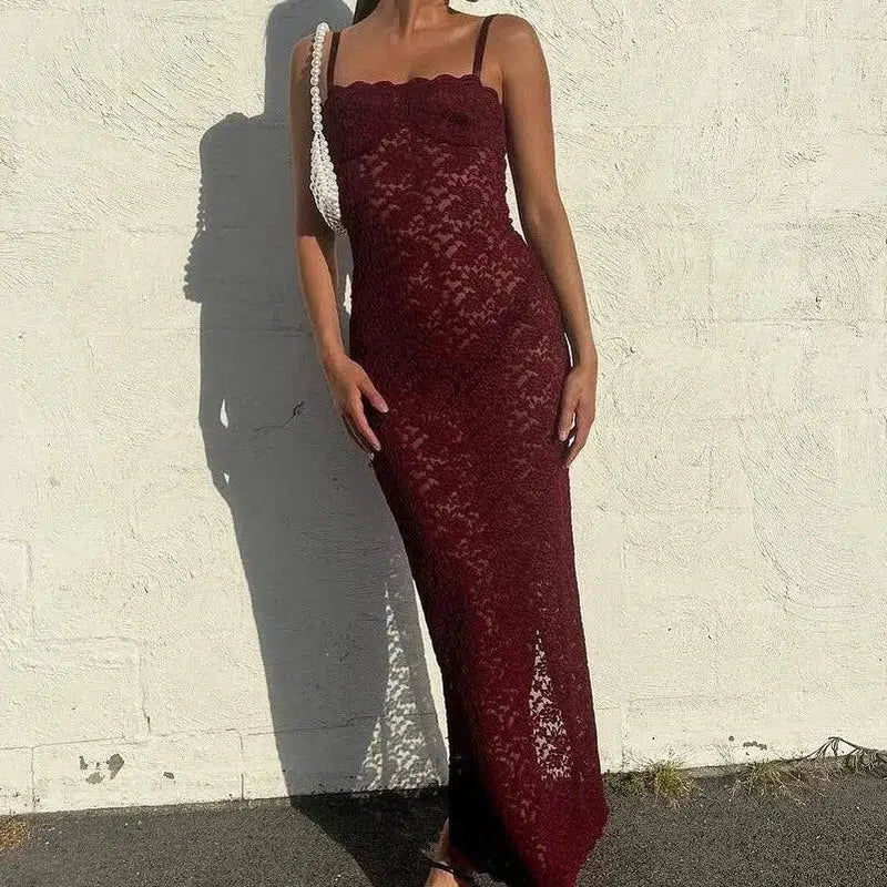 Cheky - Long Dress Sexy Mesh See Through Summer