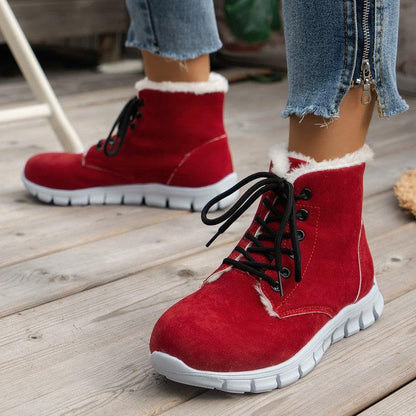 Cheky - Plus Size Flat Plush Thick Fashion Women's Boots