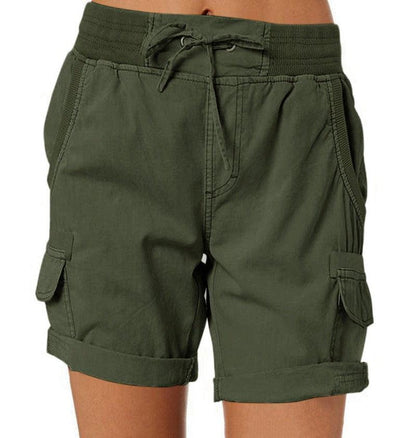 Cheky - Women's Casual High Waist Cargo Shorts