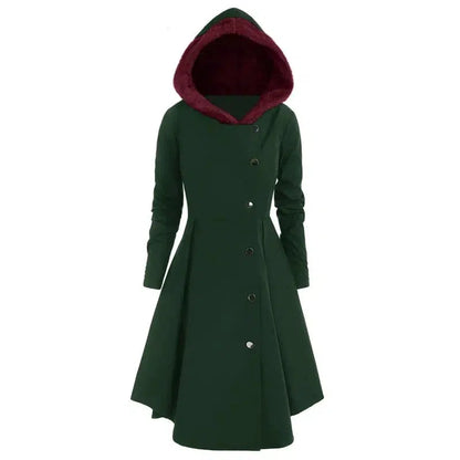 Cheky - Bombshell Christmas Trench Women's Long Hooded Coat Woman