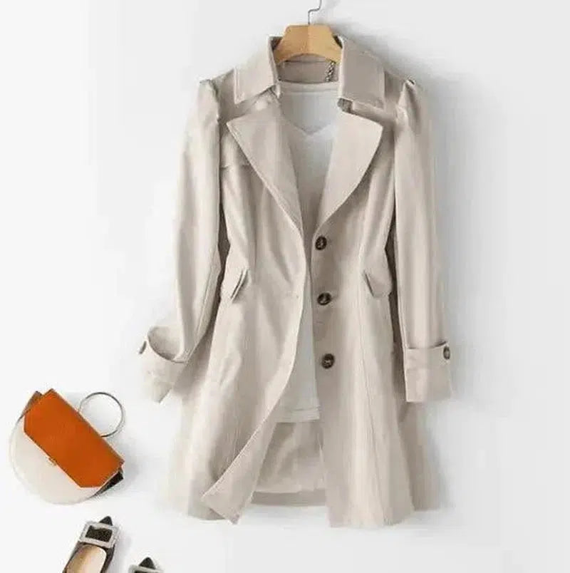 Cheky - Coat Korean style slim long