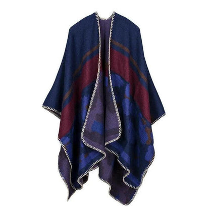 Cheky - Elegant Large Plaid Cashmere Scarf