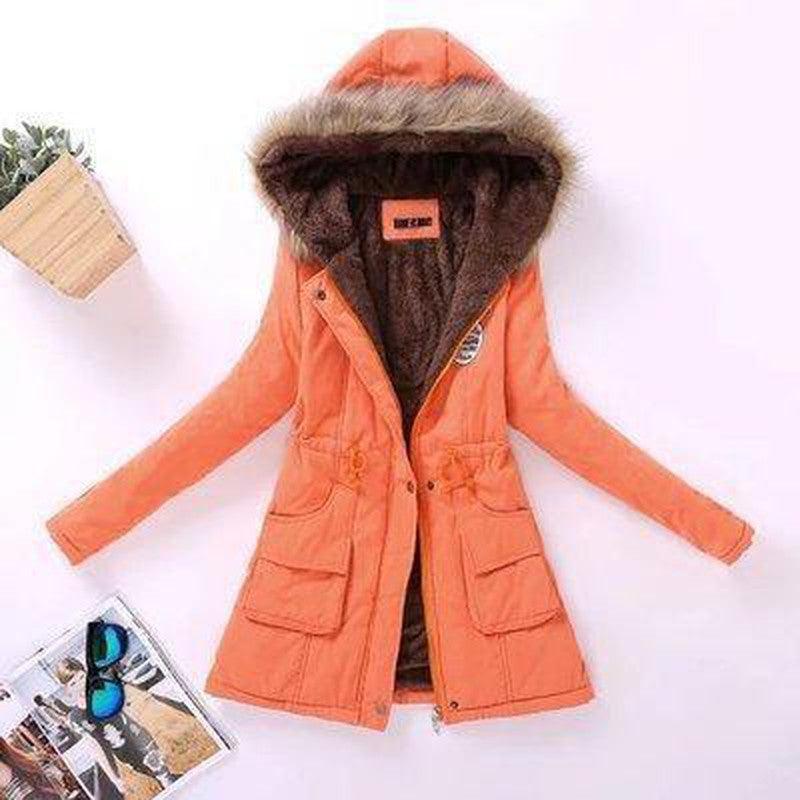 Cheky - Cozy Chic Fur-Trimmed Parka