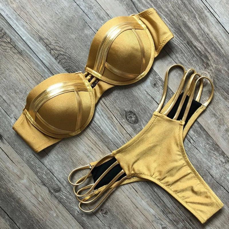 Cheky - Strappy Elegance Bikini Set