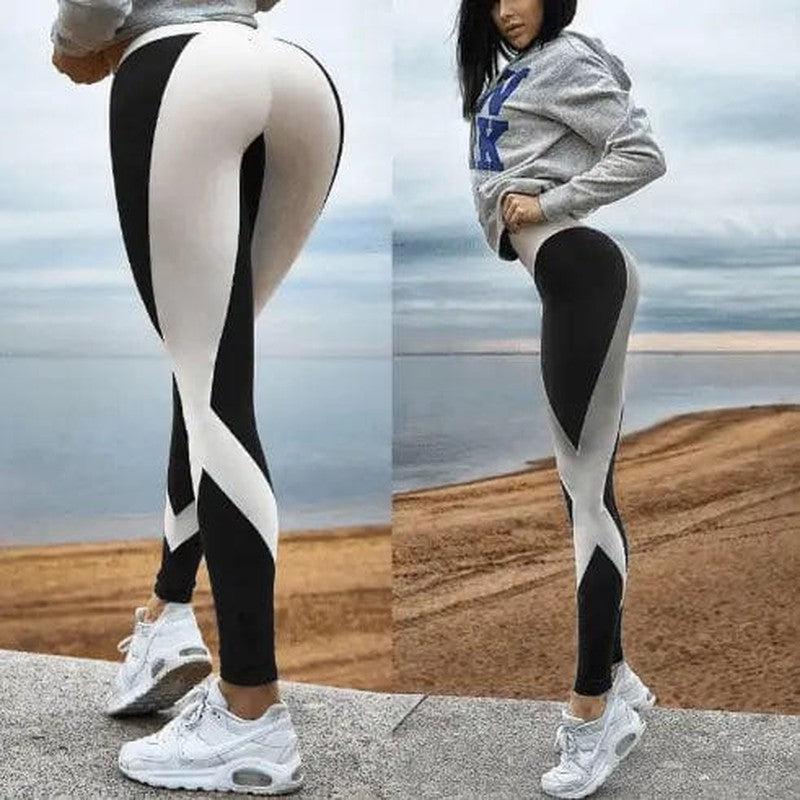 Cheky - Women Leggings Slim High Waist Elasticity Leggings Fitness