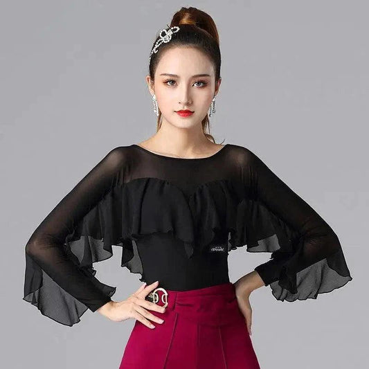 Cheky - Ruffle Things Up Long Sleeve Top