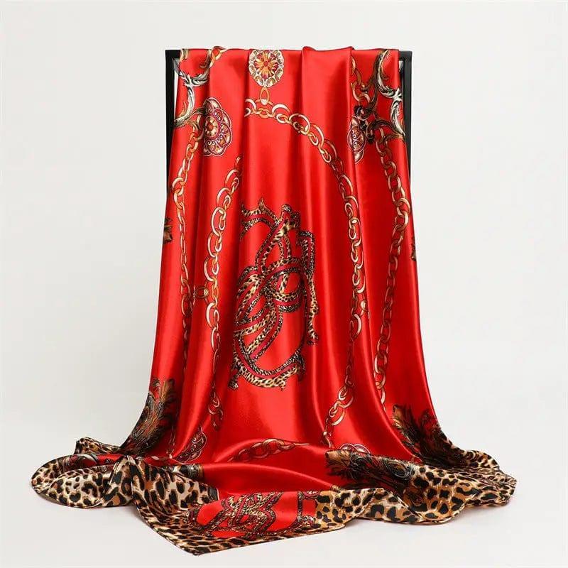 Cheky - Scarf Fashion Leopard Print Silk Scarf