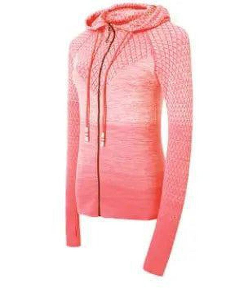 Cheky - Sports hoodie Slim zip yoga sports jacket female jacket